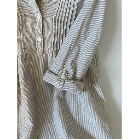 H&M Girls Shirt 7-8 Y Striped Grey Silver Color Long Sleeves Kids Fashion - Picture 11 of 11